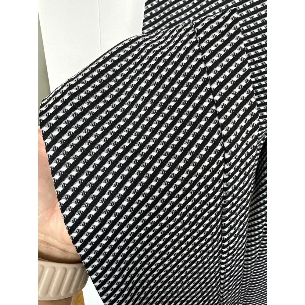 Theory Women's Black White Geo Adbelle K Claymont Skinny Pants, Size Small, EUC